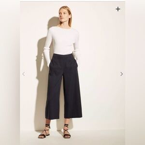 NWOT VINCE High Waist Crop Wide Leg Black Pants 
Size 12